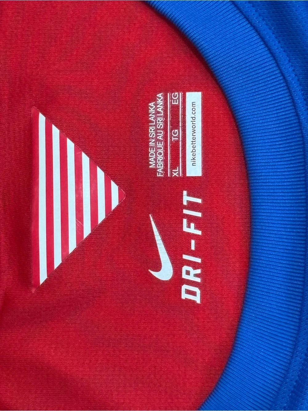 Nike Dri-Fit Blue White Red Men's 2014 USA Soccer Jersey